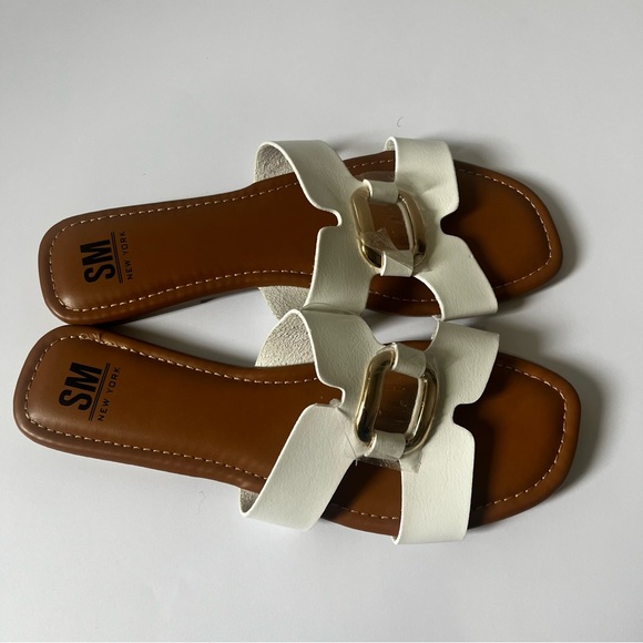 SM New York Shoes - SM NEW YORK- NEW Women's White and Brown Sandals Size 11